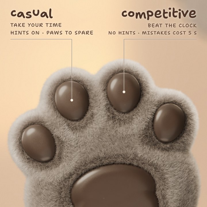 The paw asks: casual or competitive?